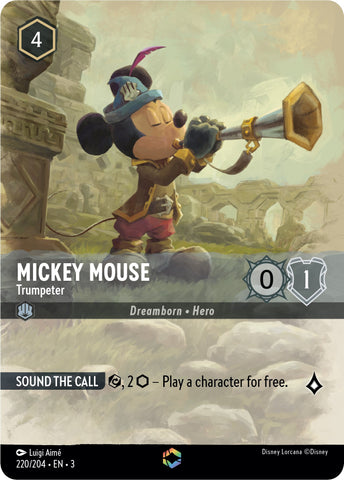 Mickey Mouse -Trumpeter (Alternate Art) (220/204) [Into the Inklands]