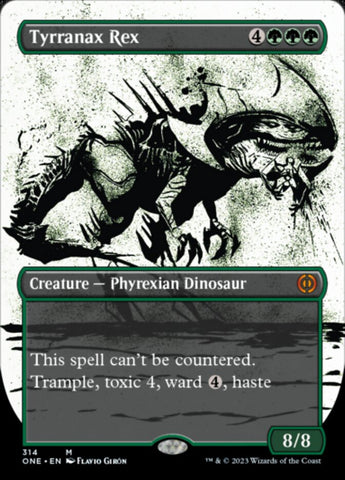 Tyrranax Rex (Borderless Ichor) [Phyrexia: All Will Be One]