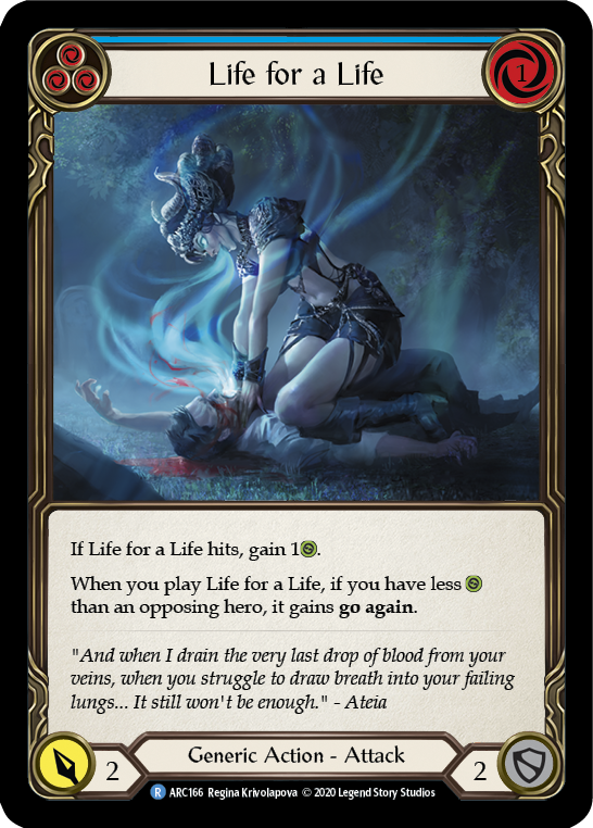 Life for a Life (Blue) [ARC166] Unlimited Rainbow Foil