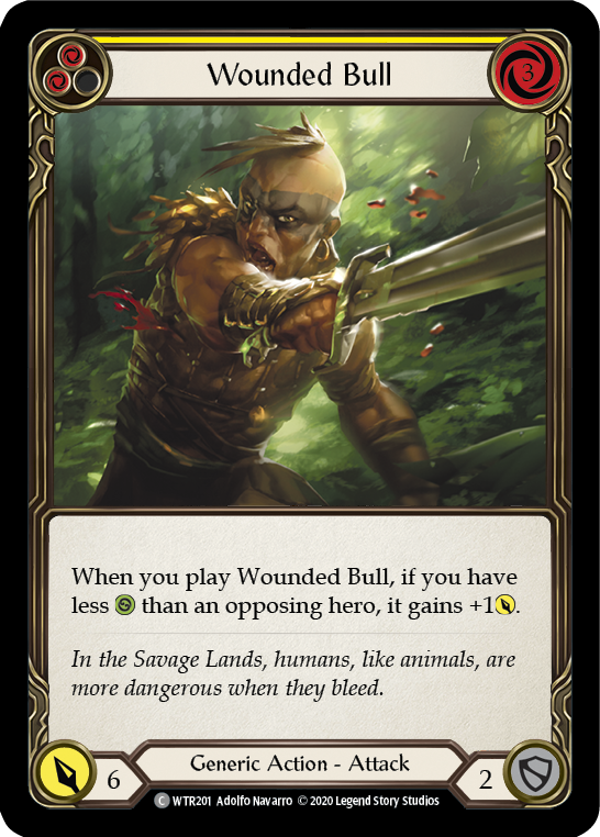 Wounded Bull (Yellow) [WTR201] Unlimited Rainbow Foil
