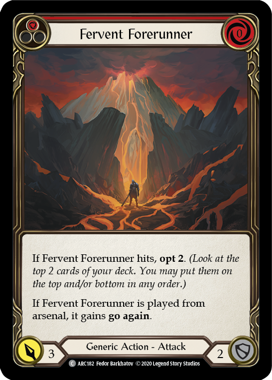 Fervent Forerunner (Red) [ARC182] Unlimited Rainbow Foil