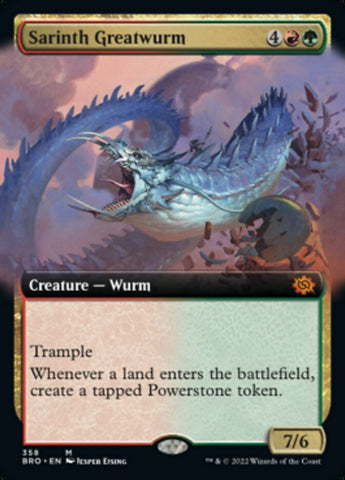 Sarinth Greatwurm (Extended Art) [The Brothers' War]