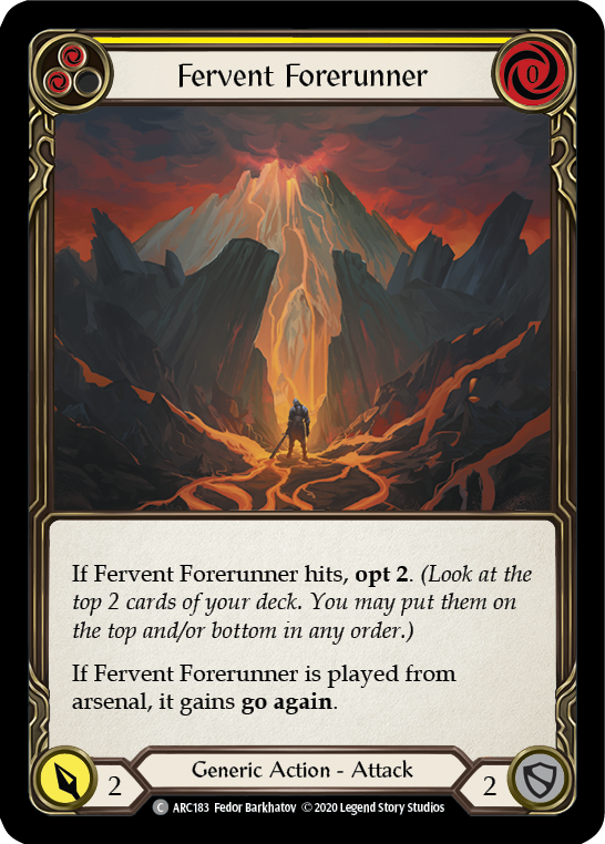 Fervent Forerunner (Yellow) [ARC183] Unlimited Rainbow Foil