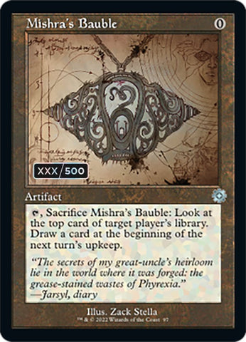 Mishra's Bauble (Retro Schematic) (Serial Numbered) [The Brothers' War Retro Artifacts]