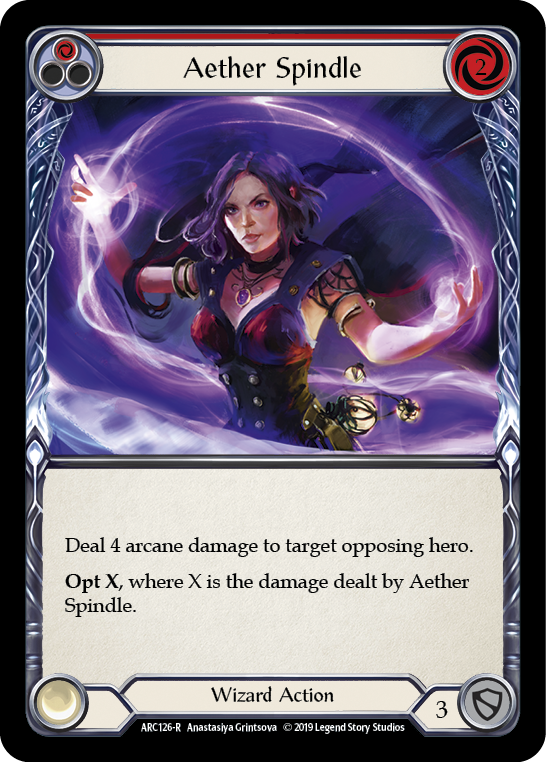 Aether Spindle (Red) [ARC126-R] 1st Edition Rainbow Foil