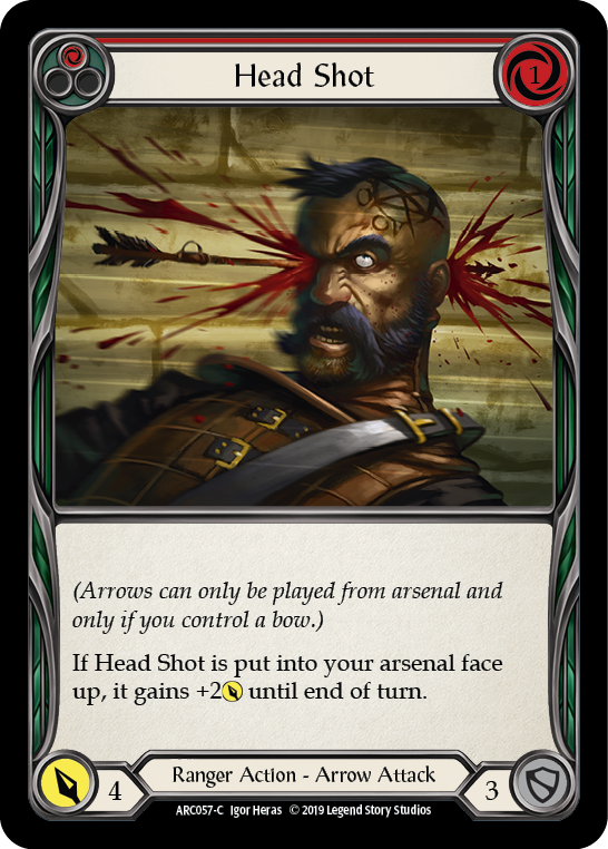 Head Shot (Red) [ARC057-C] 1st Edition Normal