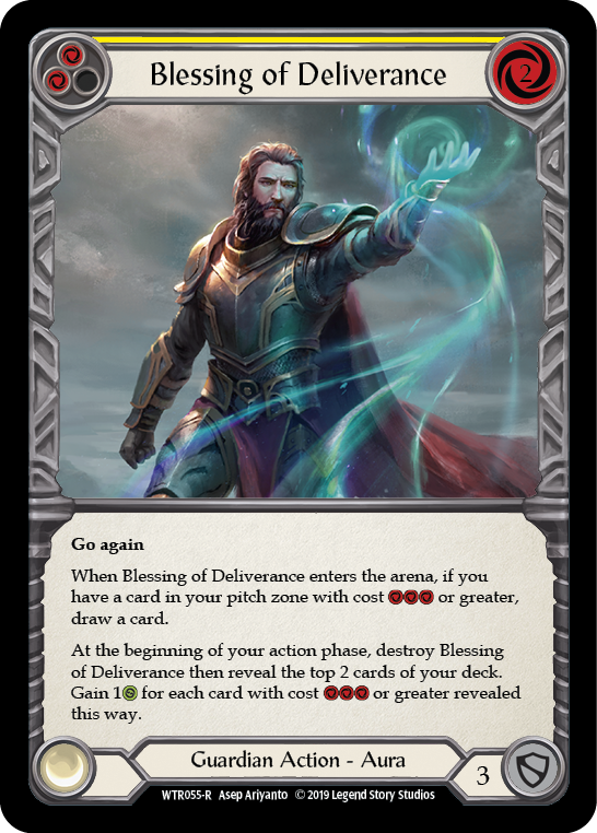 Blessing of Deliverance (Yellow) [WTR055-R] Alpha Print Rainbow Foil